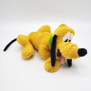 Vintage Disneyland Pluto 10" Plush Lying Down Dog Collar Disney Parks Resort